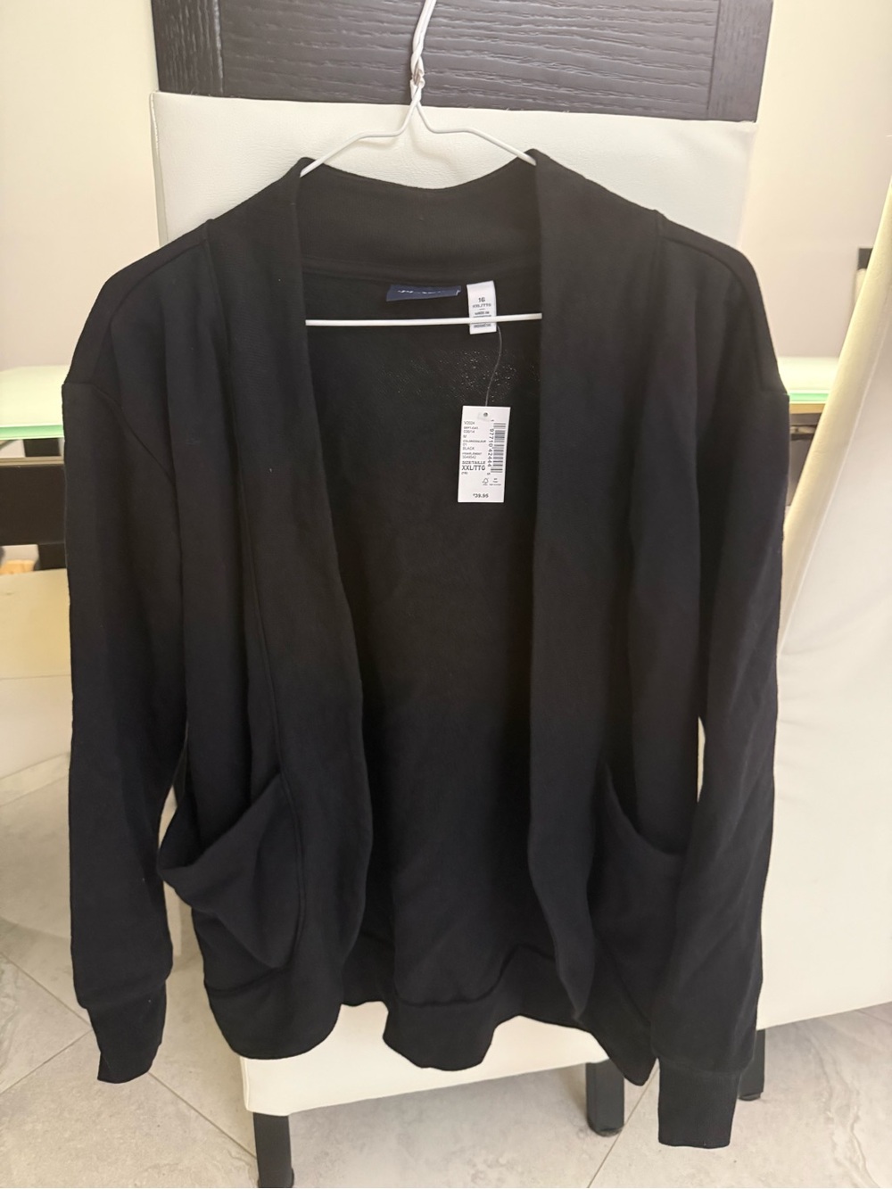 The Children's Place Black Open Front Cardigan Sweater